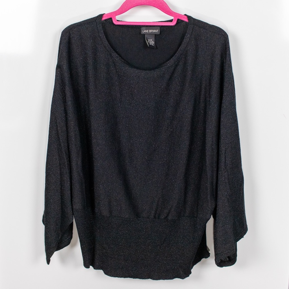 Black Sparkly Dolman Sleeve Lane Bryant Sweater
